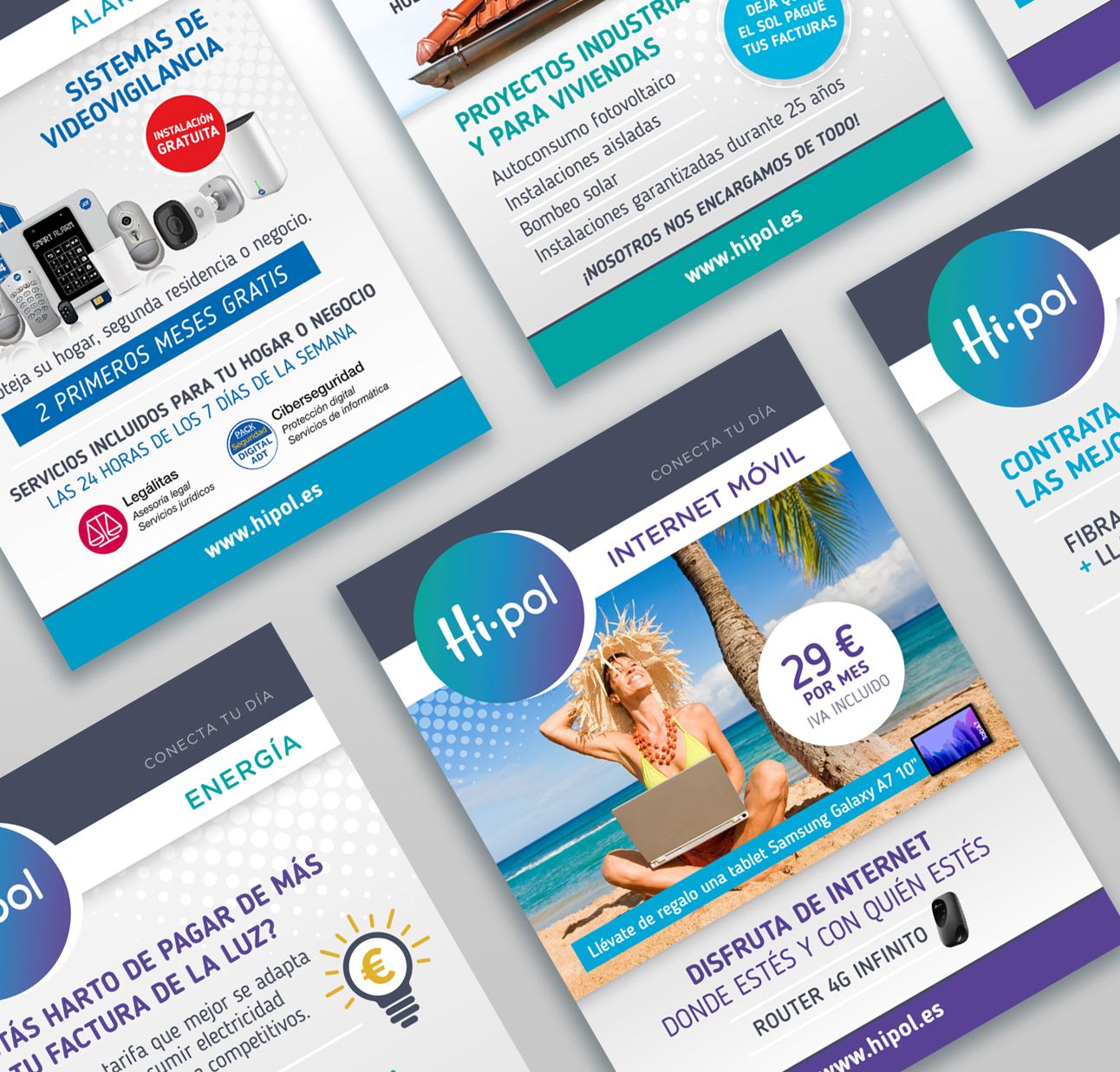 Folleto de productos y servicios